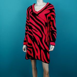 🆕️🔴🦓 NASTY GAL Oversized Zebra Sweater Dress // (NWT)